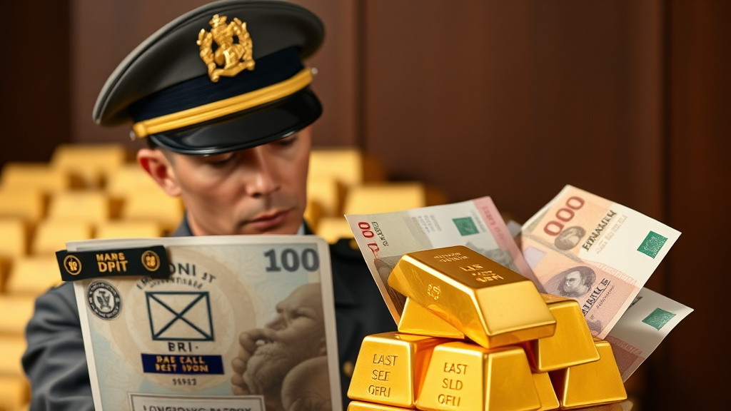 Gold bars and foreign currency