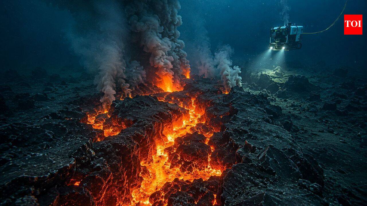 Underwater sensors observing a rifting and eruption event in the Indian Ocean.